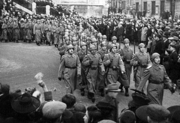 Newly formed SD on parade in Ljubljana, December 1943